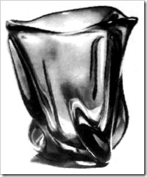 ваза из стекла. чехословакия